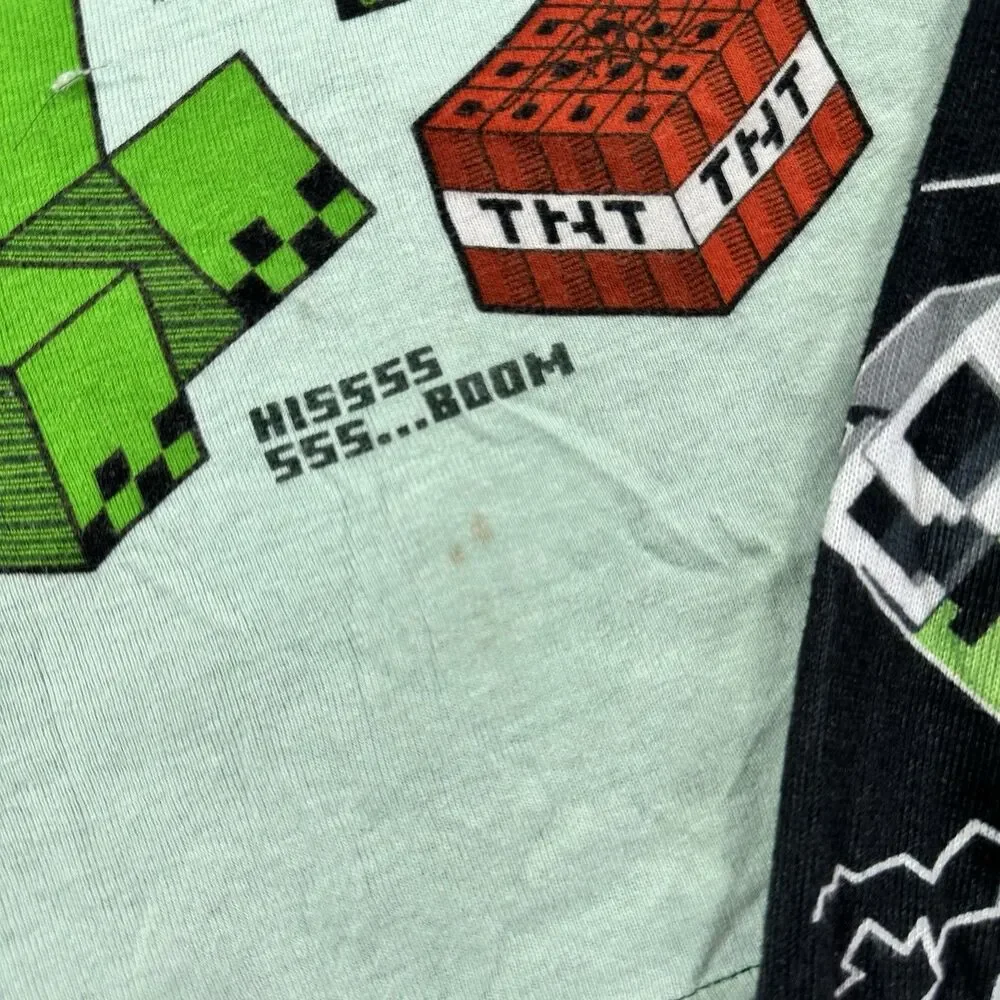 Lot Of 2 Kids Minecraft Pjs Size 8
